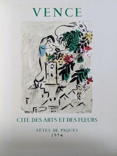 Above the city (Vence) - Color lithograph, 1959 von Marc Chagall, Werk auf Papier kaufen auf Singulart