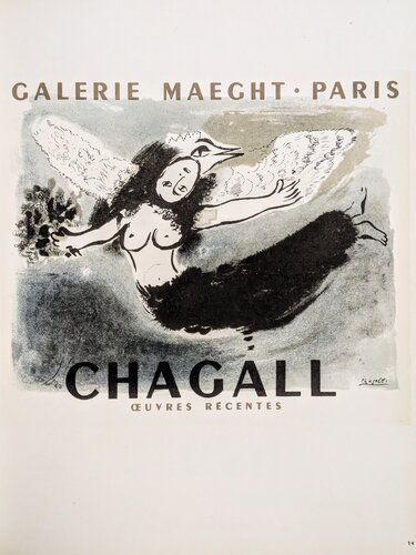 Woman with bird- Color lithograph, 1959 by Marc Chagall, Work on Paper for Sale on Singulart