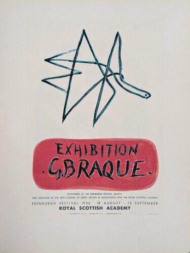 Bird / Edinburgh exhibition- Color lithograph, 1959 van Georges Braque, Werk op papier te koop op Singulart
