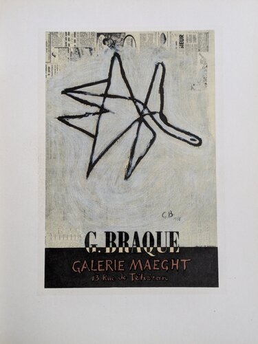 Stylized Bird  / Braque exhibition- Color lithograph, 1959 van Georges Braque, Werk op papier te koop op Singulart