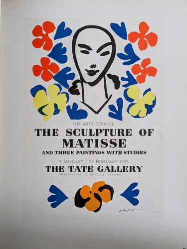 Portrait / Matisse at Tate Gallery- Color lithograph, 1959 di Henri Matisse, Opera su carta in vendita su Singulart