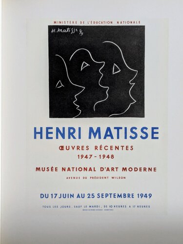 Three profiles  - Color lithograph, 1959 van Henri Matisse, Werk op papier te koop op Singulart