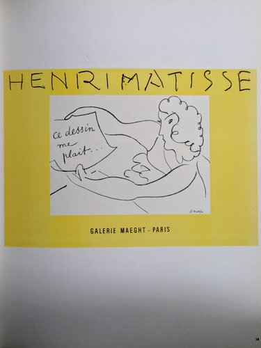 Ce dessin me plait...  - Color lithograph, 1959 by Henri Matisse, Work on Paper for Sale on Singulart