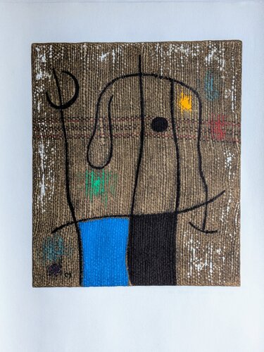 Seated Woman VI - Original  Lithograph in colors,  1965 de Joan Miró, Obra en papel a la venta en Singulart