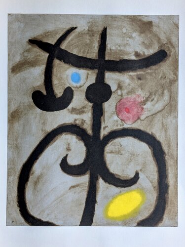 Seated Woman XIII - Original  Lithograph in colors,  1965 di Joan Miró, Opera su carta in vendita su Singulart