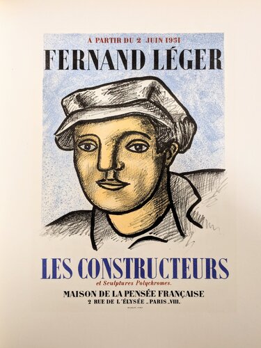 Workers - Lithograph in colors, 1959 par Fernand Léger, Œuvre sur papier en vente sur Singulart
