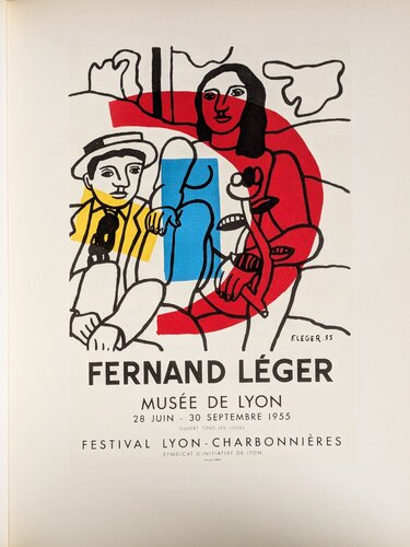 The Couple - Lithograph in colors, 1959 by Fernand Léger, Work on Paper for Sale on Singulart