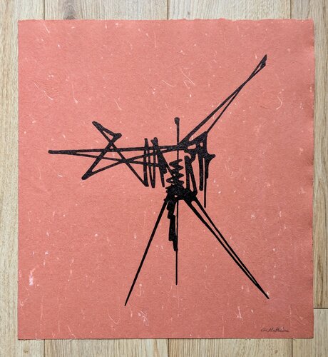 Hand-signed lithograph in color-Abstraction I - 1980's by Georges Mathieu, Work on Paper for Sale on Singulart