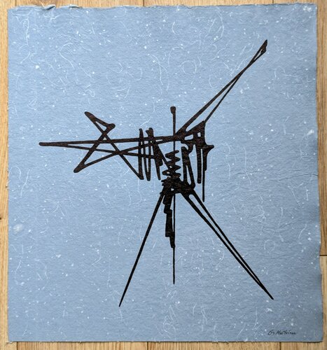 Hand-signed lithograph in color-Abstraction IV, 1980's by Georges Mathieu, Work on Paper for Sale on Singulart