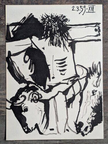 Study for Christ, Horse and Bull,  Lithographic impressions, 1961 by Pablo Picasso, 종이 for Sale on Singulart