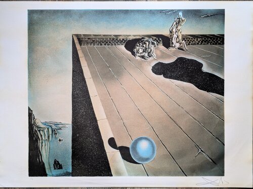 Vertigo/The Tower of Pleasure - Hand-Signed serigraphy in colors with gold spots by Salvador Dalí, Work on Paper for Sale on Singulart