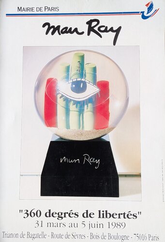 360 degrees of Freedom - Rare Vintage Poster, 1989 by Man Ray, 종이 for Sale on Singulart