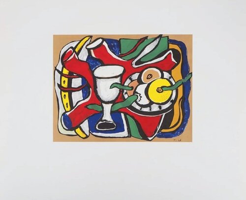 Still Life With Apples - Color Lthograph di Fernand Léger, Opera su carta in vendita su Singulart