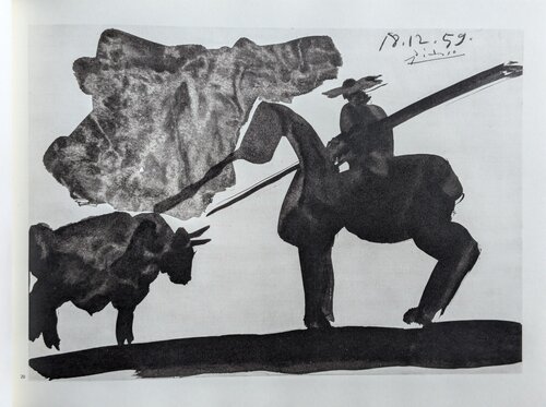 Corrida Scene -  Signed Graphic on paper-Corrida Scene, 1961-Helioengraving in colors van Pablo Picasso, Afdruk te koop op Singulart