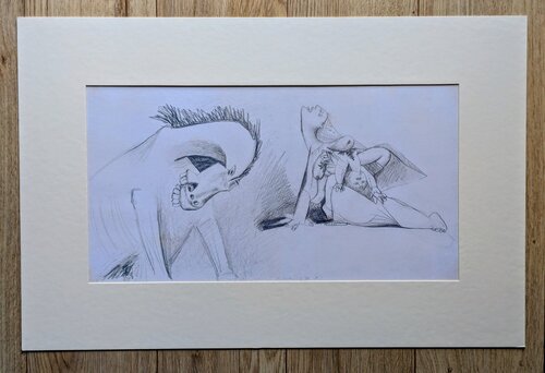 Horse with woman and child - Limited edition preparatory sketches van Pablo Picasso, Afdruk te koop op Singulart