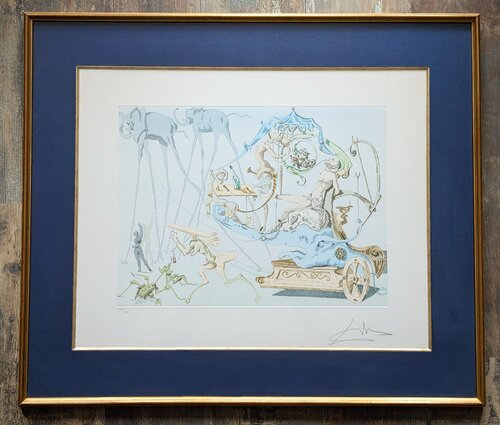 Salvador DALI - Dyonisos/ Char de Bacchus, 1967 - Hand-Signed Original Engraving with aquatint in Colors, 1967 by Salvador Dalí, Work on Paper for Sale on Singulart