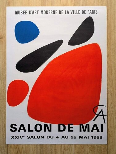 Abstraction in Colors - Original plate signed vintage lithographic poster, 1969 von Alexander Calder, Werk auf Papier kaufen auf Singulart