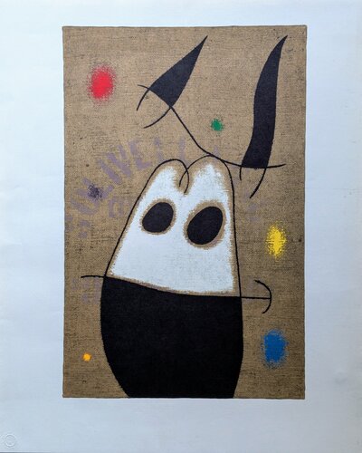 Femme et Oiseau / Woman and Bird - Color Lithograph, 1965 de Joan Miró, Obra en papel a la venta en Singulart