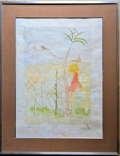 La Cour du Lion (The Court of the Lion), 1974 - Original Hand-Signed Engraving, 1974 by Salvador Dalí, 종이 for Sale on Singulart