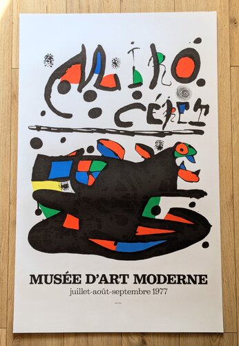 Original Lithograph in colors - Expo 1977 de Joan Miró, Obra en papel a la venta en Singulart