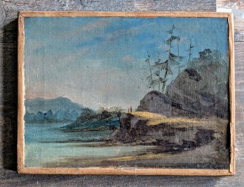 Landscape - 19th century european school,  Oil on canvas par Artist Unknown, Peinture en vente sur Singulart