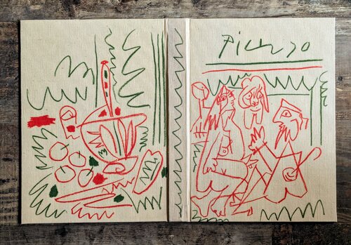 Lothographic print on canvas - Les Déjeuners , 1962 van Pablo Picasso, Afdruk te koop op Singulart