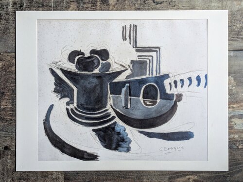 Still Life in Blue- Phototype on paper, plate signed, 1962 by Georges Braque, Print for Sale on Singulart