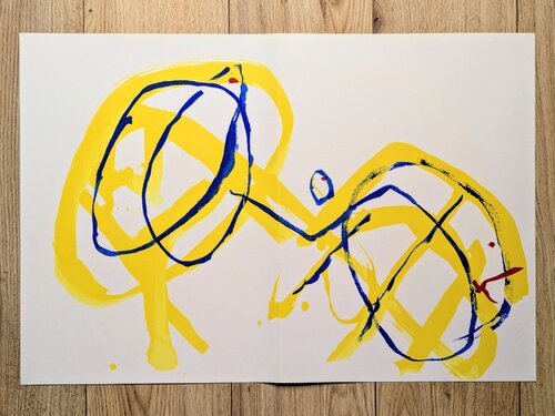 Abstraction - Original Lithograph in colors, 1962 par Pierre Tal-Coat, Œuvre sur papier en vente sur Singulart