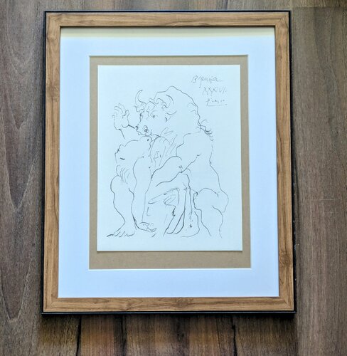 Woman and Bird - Serigraphy on paper, 1973 van Pablo Picasso, Afdruk te koop op Singulart