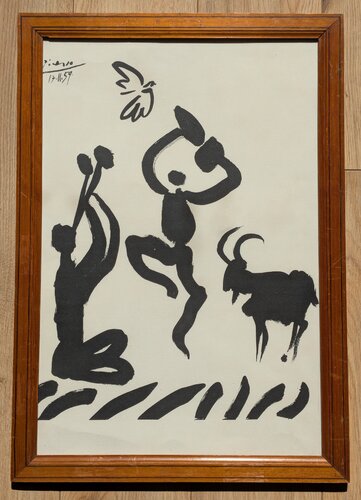 The Dance of Fauns/Flute player - Signed Framed Lithograph, 1959 by Pablo Picasso, Work on Paper for Sale on Singulart