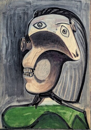 Dora Maar Portrait-Limited edition Photolithograph in colors, 1954 van Pablo Picasso, Werk op papier te koop op Singulart
