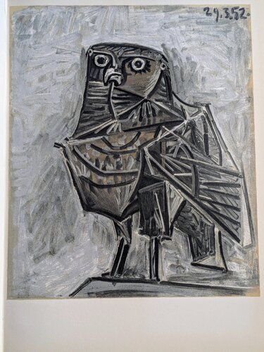 The Owl-Limited edition Photolithograph in colors, 1954 van Pablo Picasso, Werk op papier te koop op Singulart