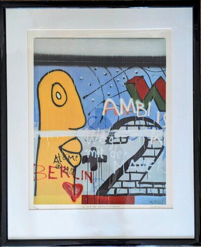 The Berlin Wall / Le Mur de Berlin / Atome (Circa 1980-90's), Hand-Signed Original Lithograph by Peter Klasen, Work on Paper for Sale on Singulart