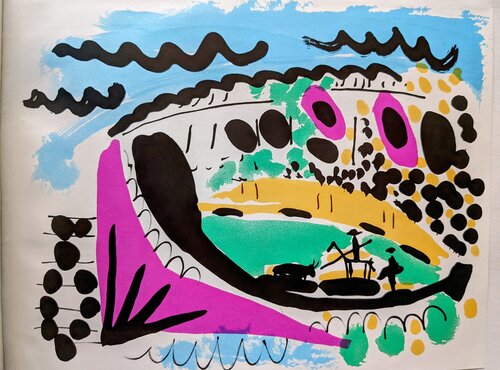 Bullfight Matador - Original Lithograph in Colors, 1966 van Pablo Picasso, Werk op papier te koop op Singulart