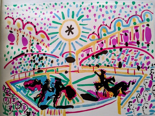 Corrida scene- Original Lithograph in Colors, 1966 by Pablo Picasso, Work on Paper for Sale on Singulart