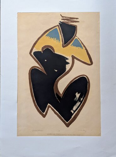 Post Columbian Object - Hand-Signed Lithograph in colors, 1967 by Man Ray, 종이 for Sale on Singulart