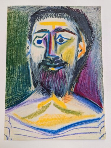 Portrait - Color Art print, 1966 van Pablo Picasso, Afdruk te koop op Singulart