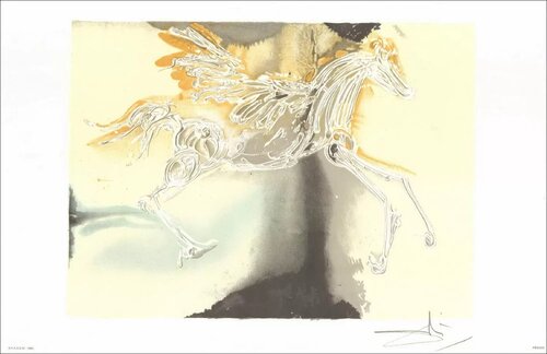 Dali's Horses-Chevaux de Dali, Signed Color Lithograph, 1983 par Salvador Dalí, Œuvre sur papier en vente sur Singulart