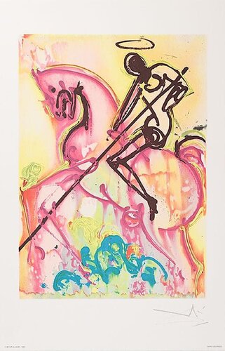 Dali's Horses-Chevaux de Dali, Signed Color Lithograph, 1983 par Salvador Dalí, Œuvre sur papier en vente sur Singulart