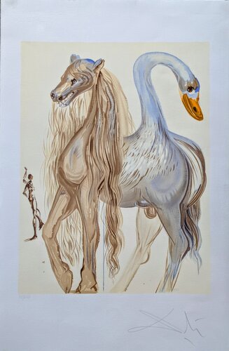 Original Hand-Signed Lithograph in colors, 1980's-La  Chimere d’Horace (Les Chevaux Daliniens series) by Salvador Dalí, Work on Paper for Sale on Singulart