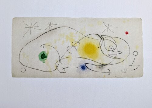Birds, Stars -  Color Lithograph, 1987 de Joan Miró, Obra en papel a la venta en Singulart