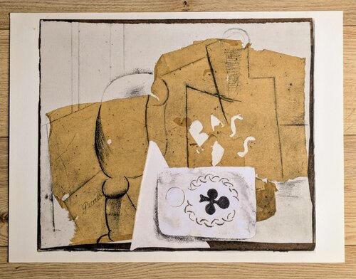 Signed Color Lithograph in limited edition, 1962 - Botlle with glass and cards, 1962 von Pablo Picasso, Werk auf Papier kaufen auf Singulart