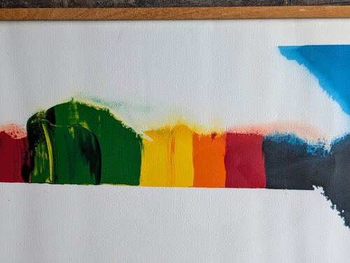 Large Hand-Signed Lithograph-Variations of Colors, 1987 van Paul Jenkins, Werk op papier te koop op Singulart