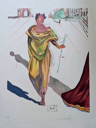 Original Hand-Signed Color Woodcut, 1978 - Apollon by Salvador Dalí, Work on Paper for Sale on Singulart