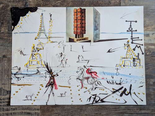 Signed Original Lithograph in colors, 1975 - Totem, 1975 par Salvador Dalí, Œuvre sur papier en vente sur Singulart