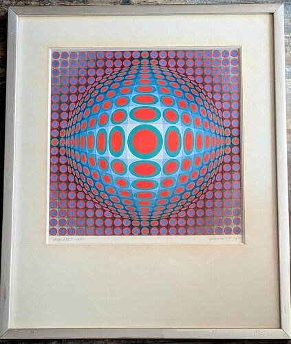 Signed and Dated Color Screenprint on glossy vellum paper-"Vega 222"-1970. by Victor Vasarely, Work on Paper for Sale on Singulart
