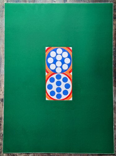 Hand-Signed Relief Screenprint-Abstraction in Colors, 1970s di John Levee, Opera su carta in vendita su Singulart