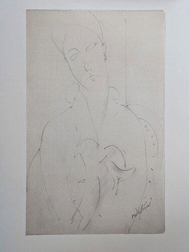 Limited edition photolithograph - Portrait of a woman by Amedeo Modigliani, Print for Sale on Singulart