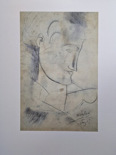 Limited edition photolithograph - Profile by Amedeo Modigliani, Print for Sale on Singulart