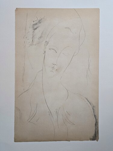 Limited edition photolithograph - Portrait of a woman by Amedeo Modigliani, Print for Sale on Singulart